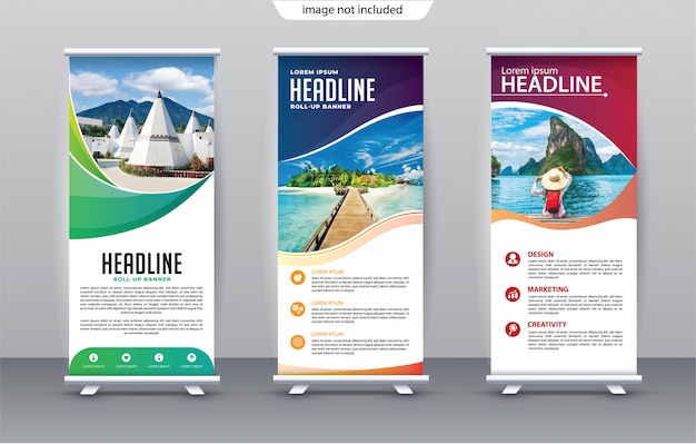 roll up template for vertical banner