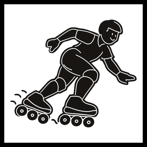 Rollerblades silhouette image