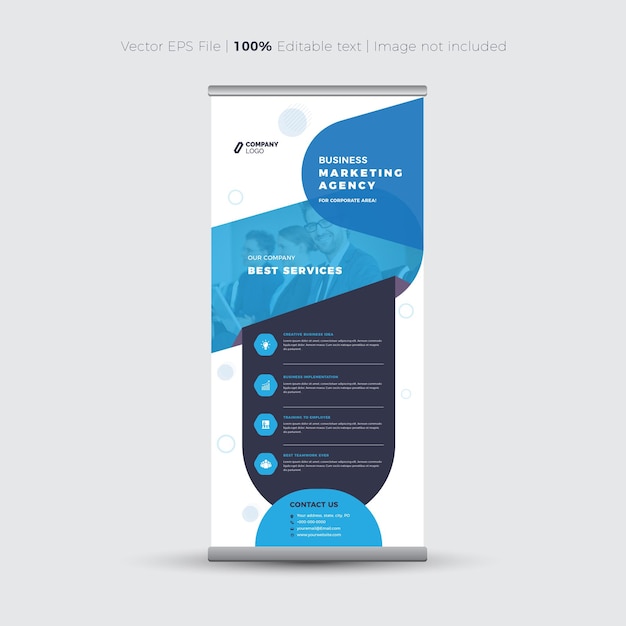 RollUp Banner Design, Stand Up Banner, Vertical Signage, Display Poster Design