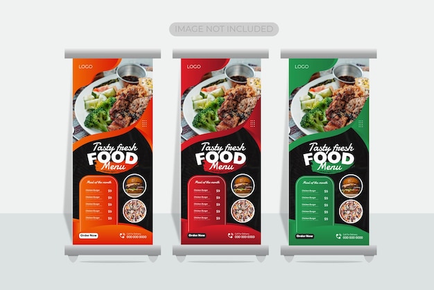 Rollup Banner food menu x banner