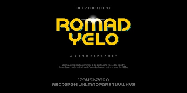 ROMAN YELO Abstract Fashion font alphabet Minimal modern urban fonts for logo brand etc