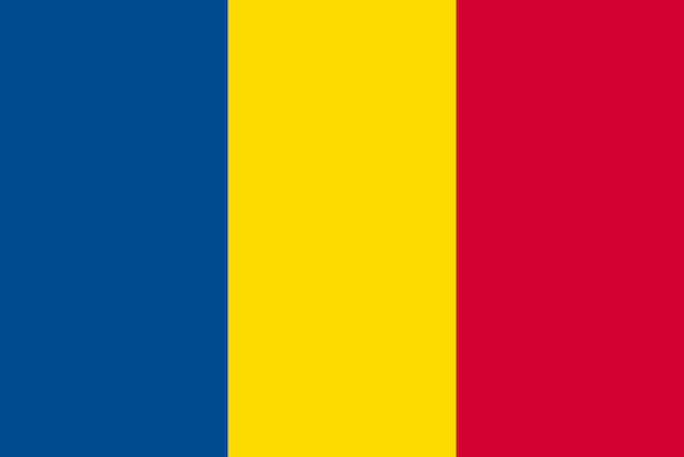 Romania flag official colors and proportion correctly National Romania flag