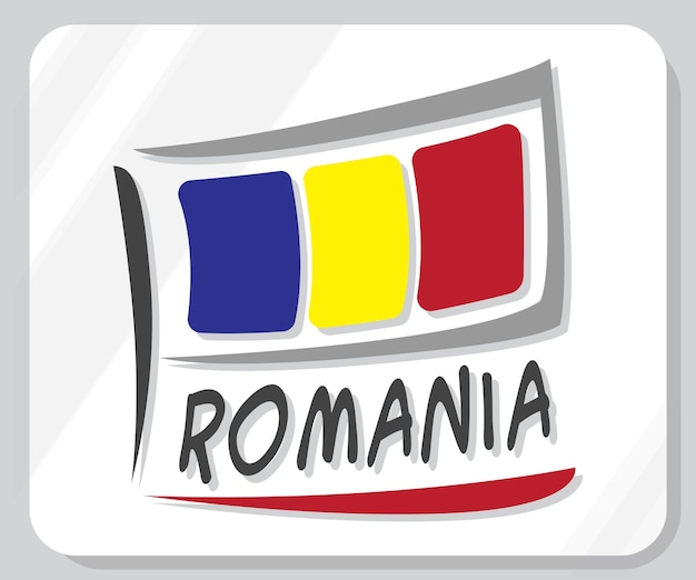 Romania Graphic Pride Flag Icon