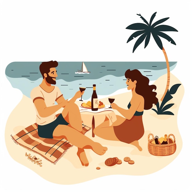 Romantic beach picnic 2