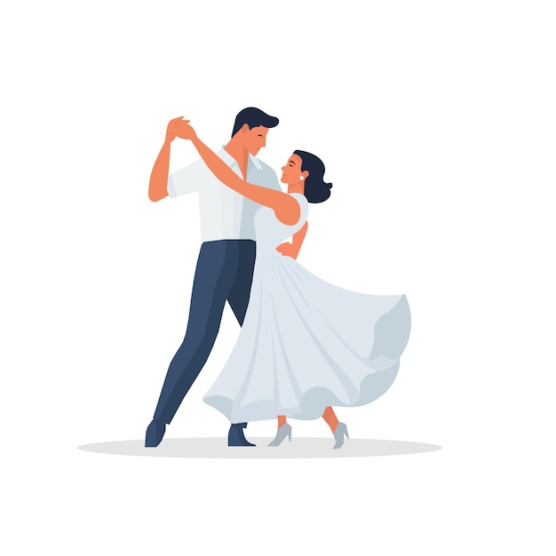 Romantic couple dancing People in love Relationships concept Couple dancing tango