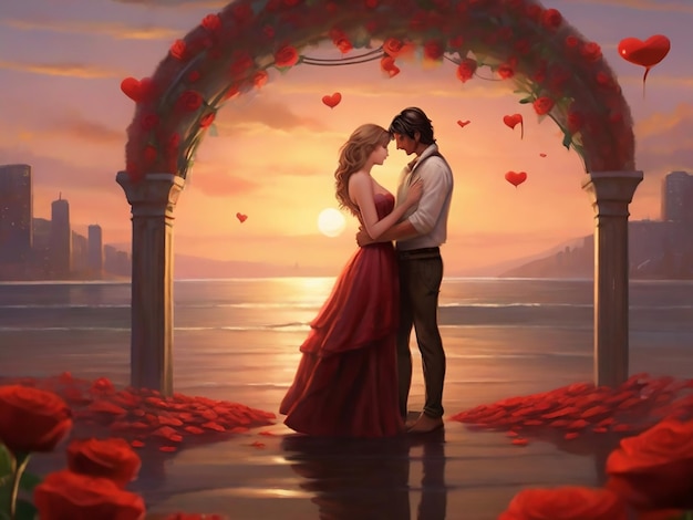 Romantic couple love image