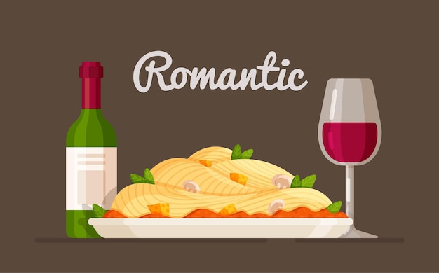 A romantic dinner in a restaurant Date