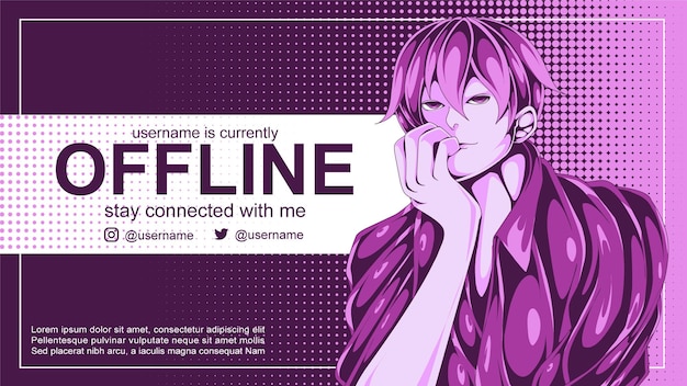 romantic offline banner for twitch