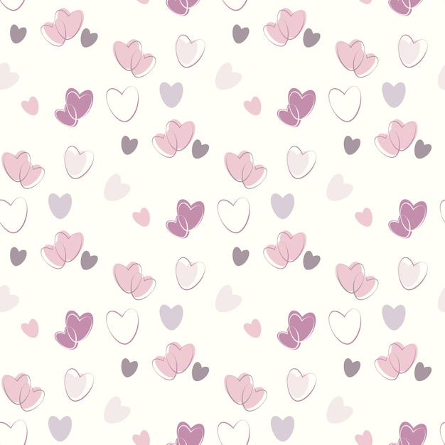 romantic pattern with hearts