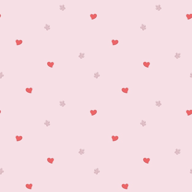 Romantic pattern with hearts