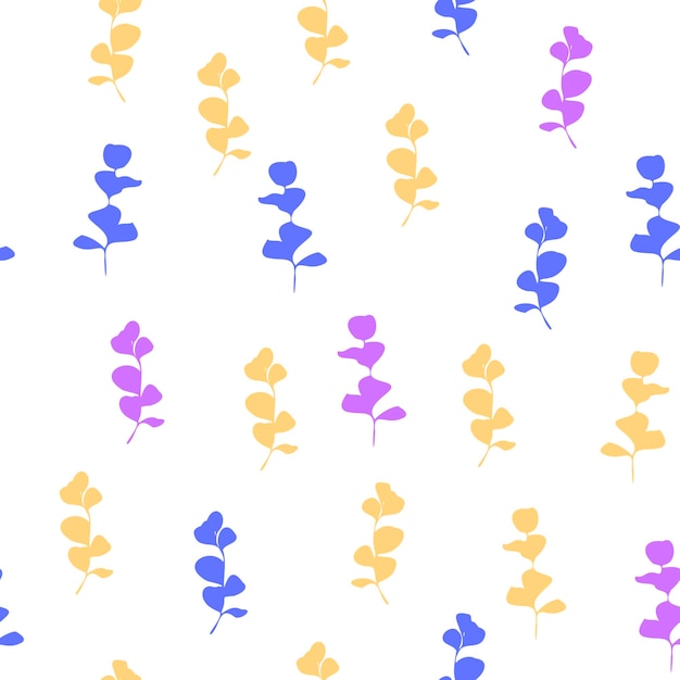 Romantic seamless pattern watercolor leaves for print design