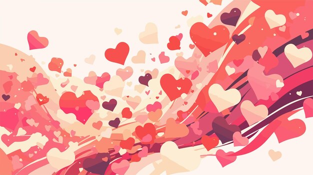 Vector romantic valentines day abstract background illustration