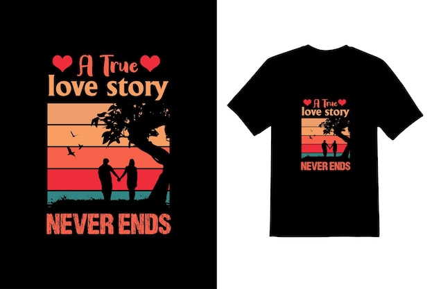 Romantic vector T shirt design