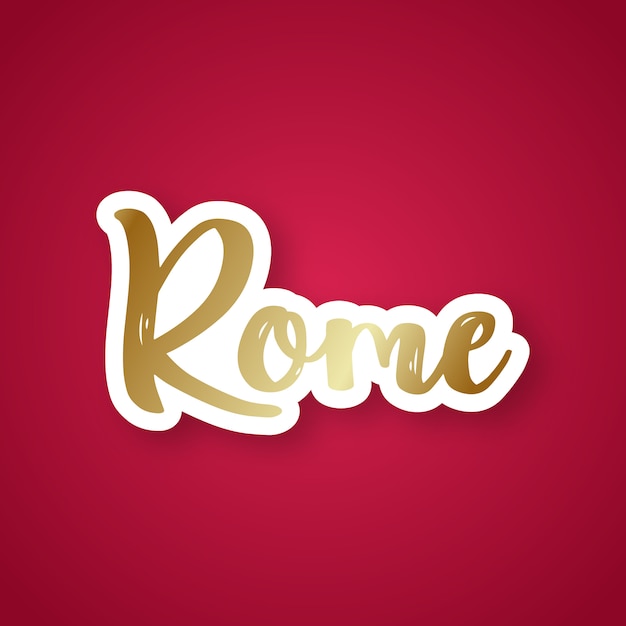 Rome hand drawn lettering.