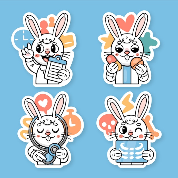 Ronnie the bunny stickers collection