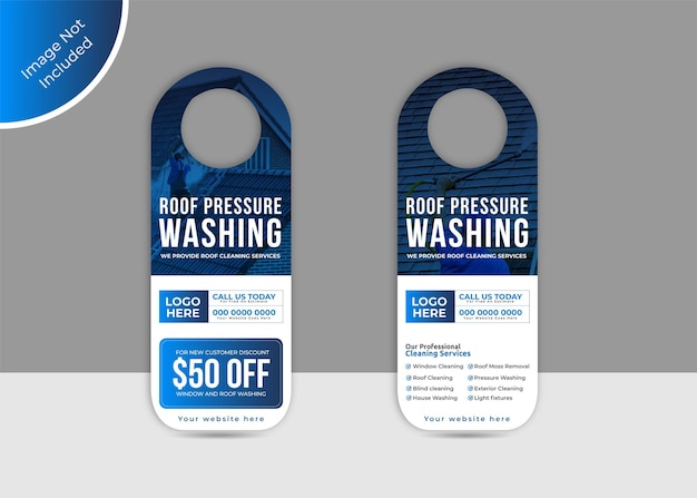 Roof  Washing,  house washing, window cleaning, power washing, Pressure Washing door hanger template