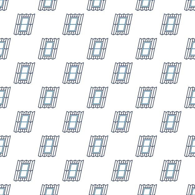 Roof Window vector Skylight concept linear seamless pattern