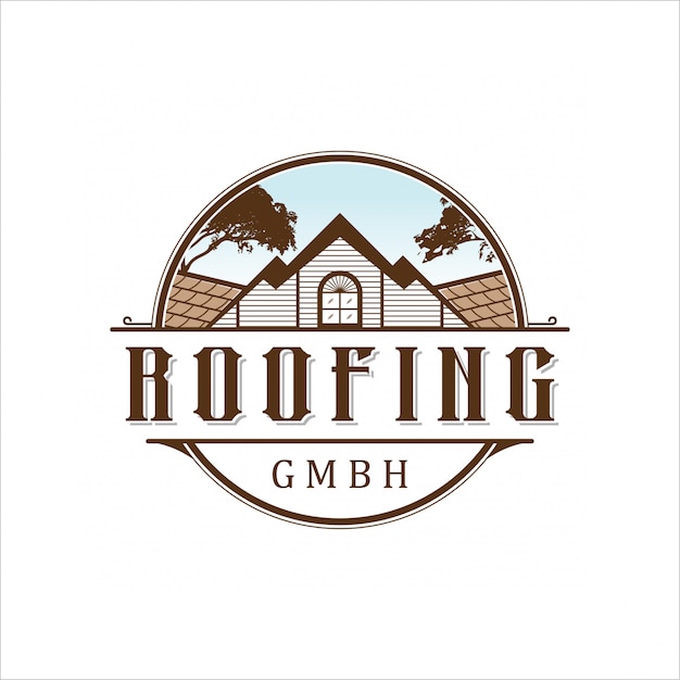 Roofing logo vintage