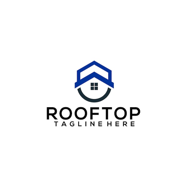 Rooftop logo concept vector isolated in white background