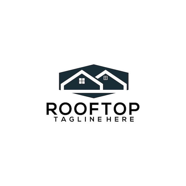 Rooftop logo concept vector isolated in white background