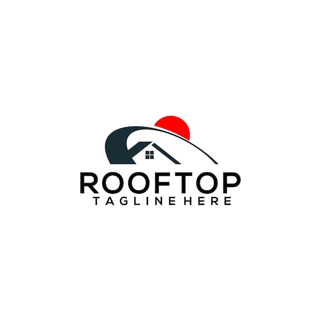 Rooftop logo concept vector isolated in white background