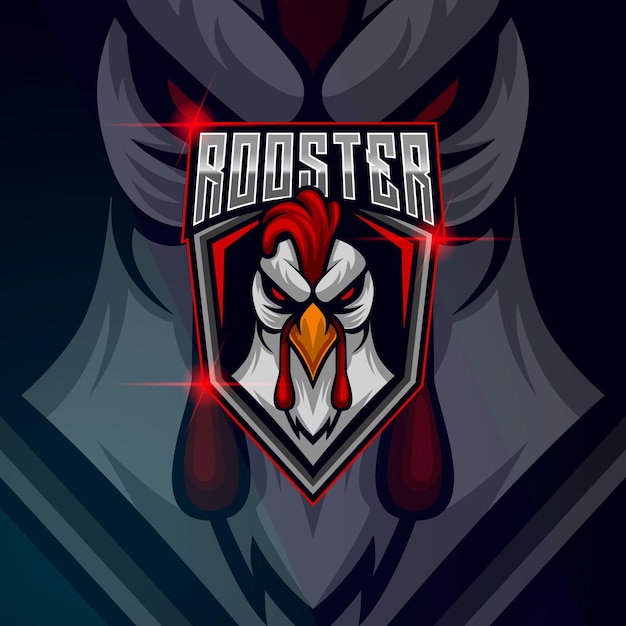 Rooster Esport logo design template