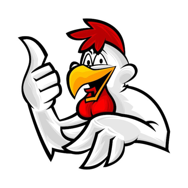 Rooster head mascot