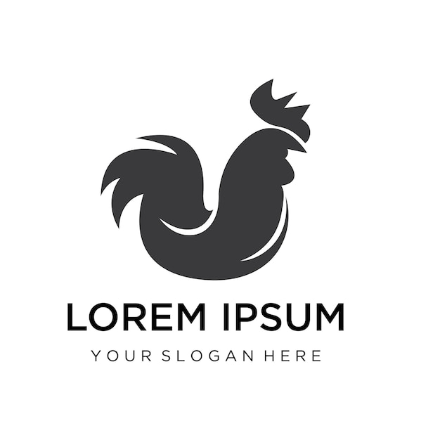 Vector rooster icon animal logo