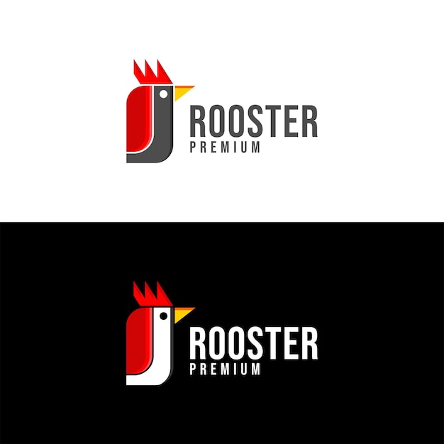 Rooster icon unique logo design