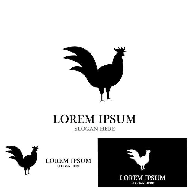 Rooster isolated logo icon vector illustration template design