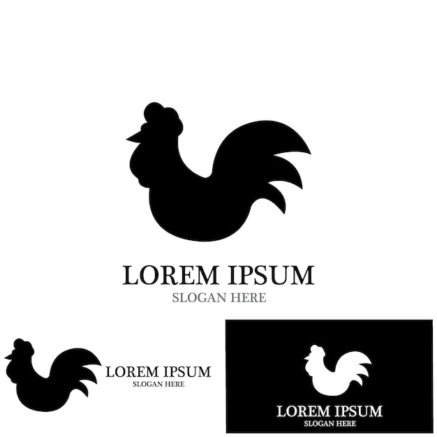 Rooster isolated logo icon vector illustration template design