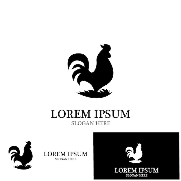 Rooster isolated logo icon vector illustration template design