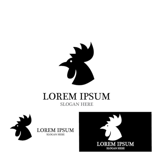 Rooster isolated logo icon vector illustration template design