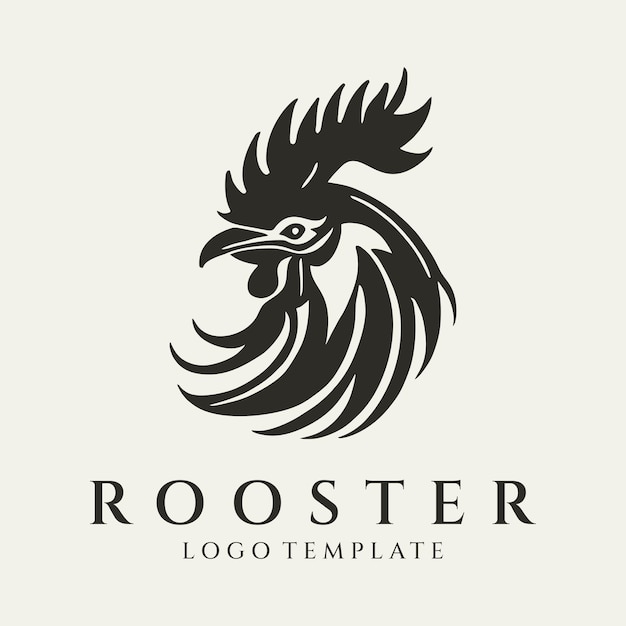 Rooster logo design vector illustration