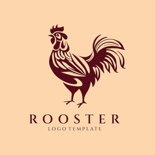 Rooster logo design vector illustration