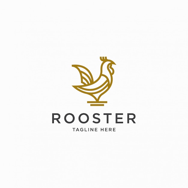 Rooster logo icon design template   illustration