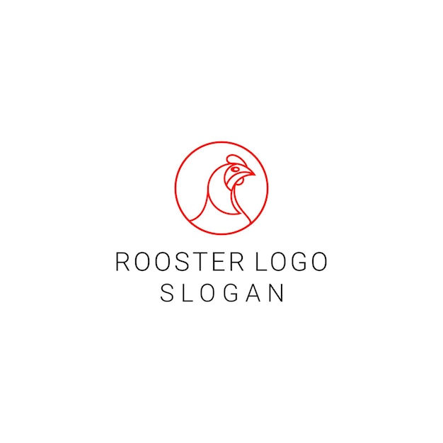 Rooster logo icon design vector