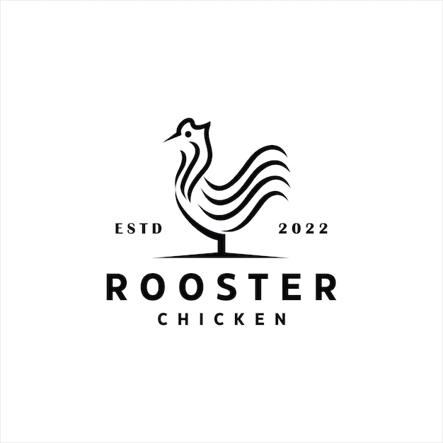 Rooster Logo Template Design Vector Emblem Design Concept Creative Symbol Icon