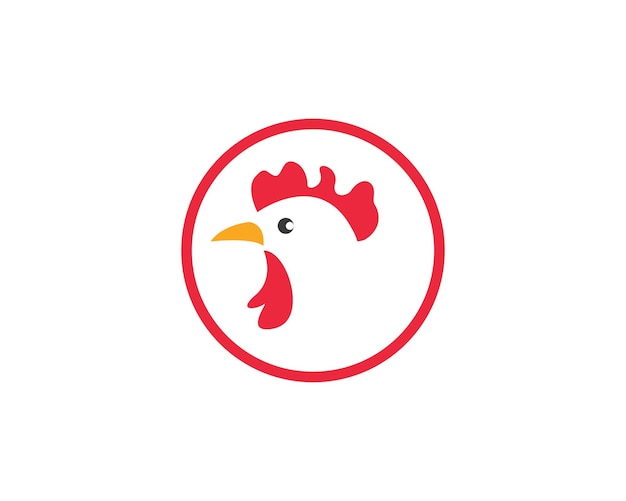 rooster logo vector illustration template design