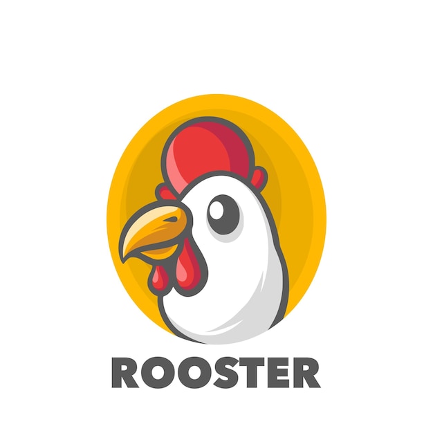 A rooster logo with the word rooster on it