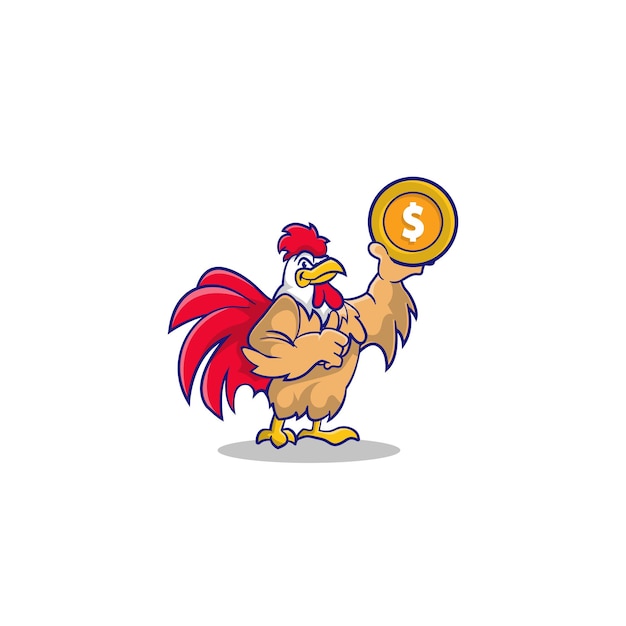 Rooster mascot logo Free Vector