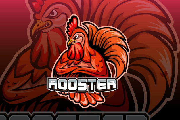 Rooster mascot logo