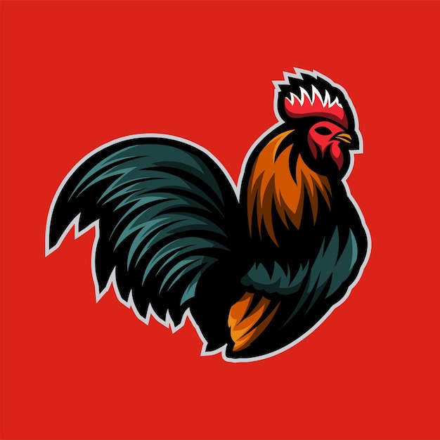 rooster mascot side view