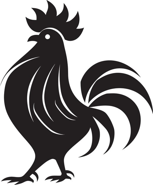 Vector rooster realm vector logo of roster chicken graphics poultry posse roster chicken vector emblem in