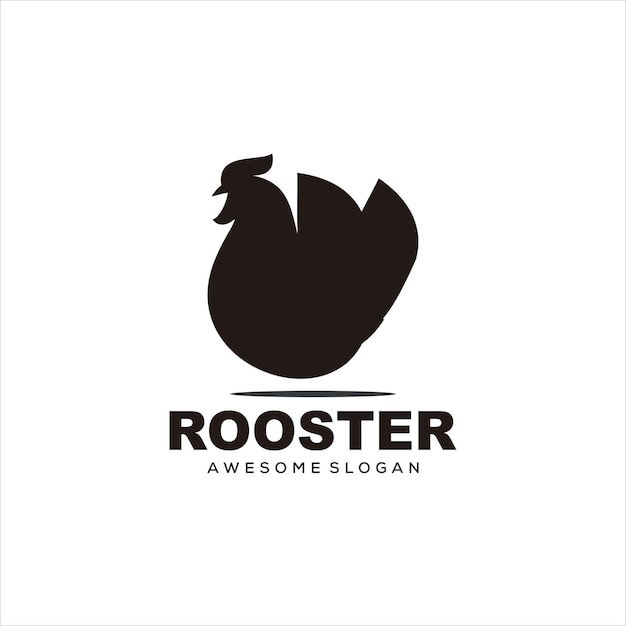 rooster shilhouette vector