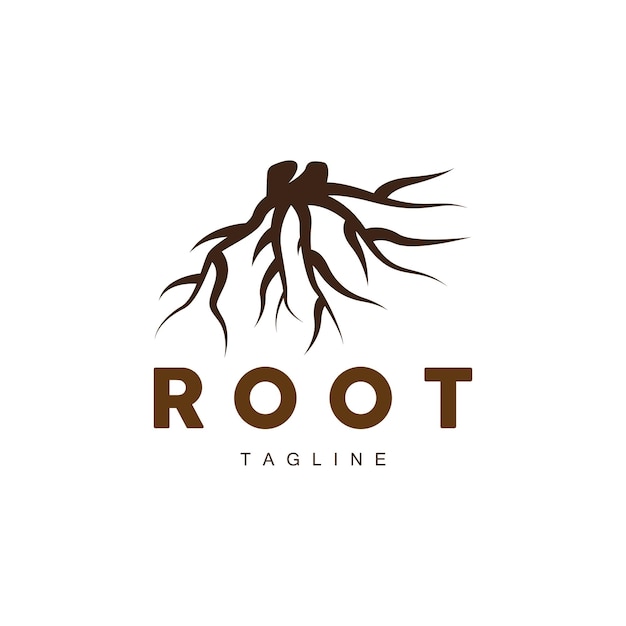 Root Logo Tree Nature Plant Vector Abstract Design Icon Template Illustration