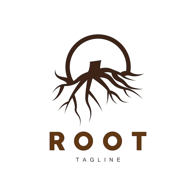 Root Logo Tree Nature Plant Vector Abstract Design Icon Template Illustration