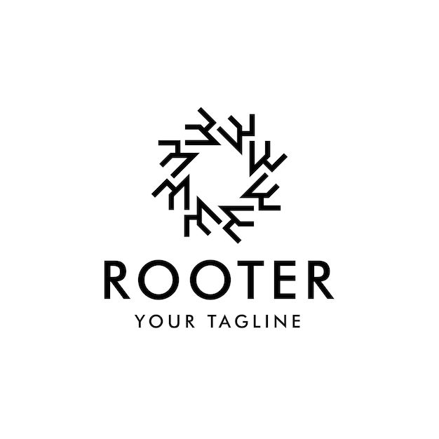 Rooter Logo Icon Design Vector Template