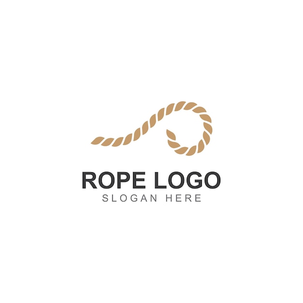 Rope logo using a vector illustration design template