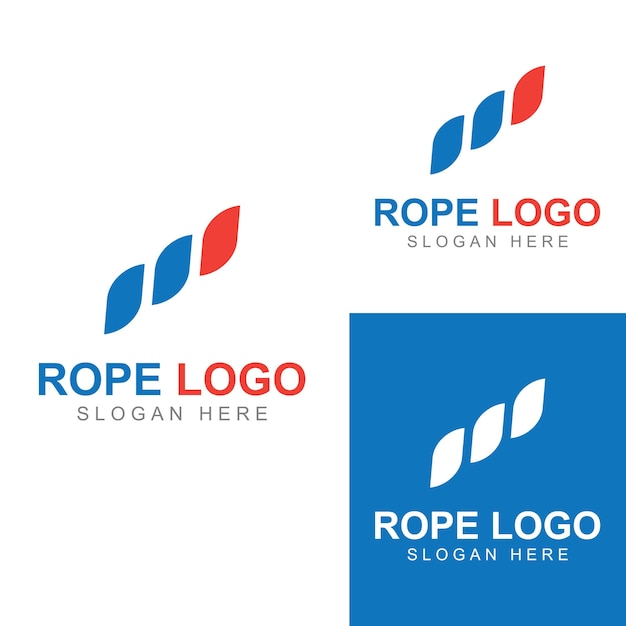 Rope logo using a vector illustration design template